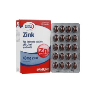 کپسول زینک 40 میلی گرم یوروویتال 60 عدد